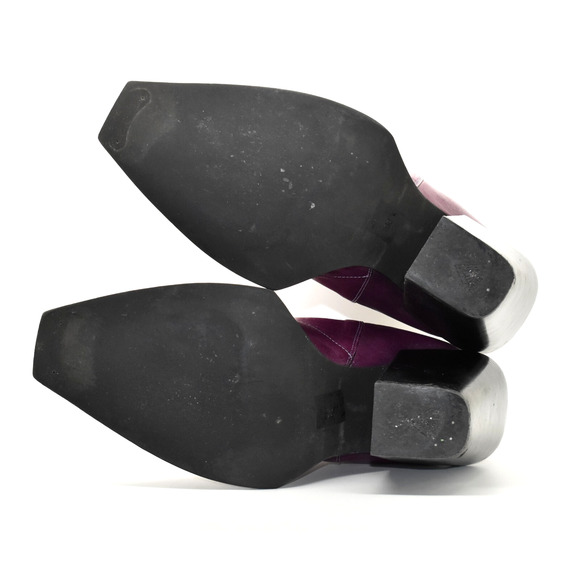 D5 Auth JOHN FLUEVOG Diana Signature Purple Leather Chelsea Boot Shoes Size 11 - Picture 7 of 7